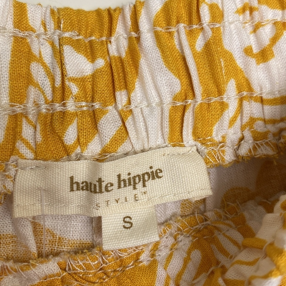 NWT Haute Hippie Linen Printed Tapered Elastic Ankle Pajama Trousers Size Small - Picture 6 of 12